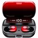 BT Earbuds Wireless Ear Buds Touch Control Wireless Earphones With HiFi Stereo Audio Noise Reduction IPX7 Waterproof Headphones LED Charging Case Built-in Mic For Sport/Work/Travel Red