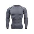 Men's Gym Shirt Sports T-Shirt Crew Neck Long Sleeve Sports Outdoor Fitness Gym Soft Plain Black White Activewear Fashion Sport