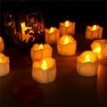 12/24Pcs Candles Light LED Tea Lights Flickering Flameless Warm White for Thanksgiving Party Lighting with Battery