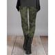 Women's Leggings Polyester Flower Deep Green Gray Green Fashion Natural Full Length Daily Vacation All Seasons