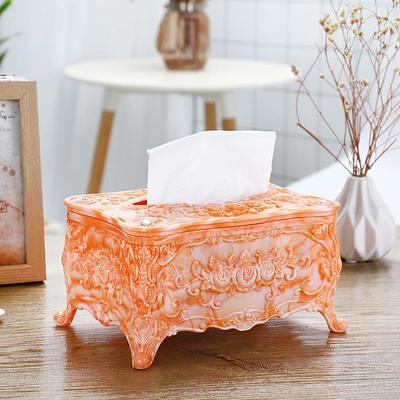 Tissue Box Holder, Vintage Toilet Paper Holder, Elegant Acrylic Facial Tissue Napkin Dispenser Holder For Bedroom, Coffee Table, Bathroom, Home, Restaurant, Wedding