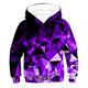 Kids Boys' Hoodie Sweatshirt Long Sleeve Graphic 3D Print Blue Purple Rainbow Children Tops Active New Year