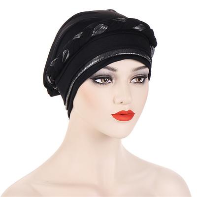 8 Colors Muslim Women Inner Caps Braided Bandanas Hijab Comfort Fashion Turban Hat Colorful Chemo Hats Head Wearing turbante