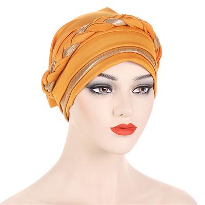 8 Colors Muslim Women Inner Caps Braided Bandanas Hijab Comfort Fashion Turban Hat Colorful Chemo Hats Head Wearing turbante