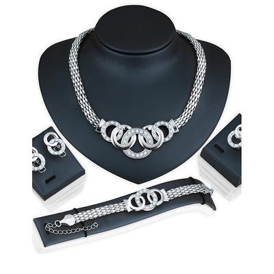 Jewelry Set For Women's Party Wedding Daily Rhinestone Chrome dress to impress 2025