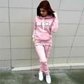 Women's Hoodie Tracksuit Pants Sets Graphic Outdoor Casual Black Pink Red Print Drawstring Long Sleeve Warm Sports Hooded Regular Fit Fall Winter