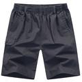 Men's Chino Shorts Bermuda shorts Work Shorts Pocket Elastic Waist Plain Comfort Short Casual Daily Going out Twill Stylish Classic Style ArmyGreen Black