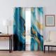 2 Panels Marble Pattern Curtain Drapes 100% Blackout Curtain For Living Room Bedroom Kitchen Window Treatments Thermal Insulated Room Darkening