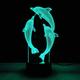 3D Dolphin Night Light 16 Colors Porpoise Bedside Lamp with Remote Control Birthday Gift for Child Baby Girl