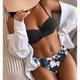 Women's Swimwear Bikini 2 Piece Normal Swimsuit 2 Piece Open Back Sexy Printing High Waisted Floral Leaves Strap Vacation Fashion Bathing Suits