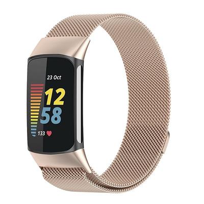 1 pcs Smart Watch Band for Fitbit Charge 5 Stainless Steel Smartwatch Strap Magnetic Adjustable Milanese Loop Charge 5 Replacement Wristband