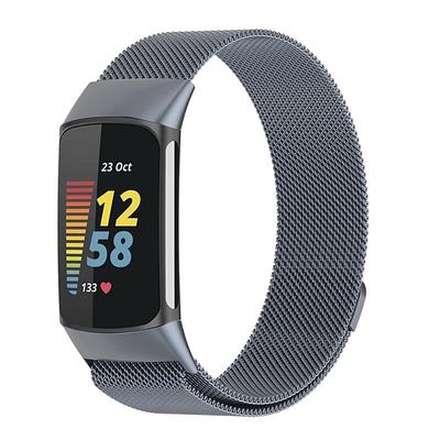 1 pcs Smart Watch Band for Fitbit Charge 5 Stainless Steel Smartwatch Strap Magnetic Adjustable Milanese Loop Charge 5 Replacement Wristband