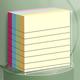 Plain Color Sticky Notes, 200 sheets Note Office Note Paper Horizontal Line Note Sticker Large And Medium Size Note Can Be Written And Pasted N Times