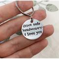 Christmas Gifts Anniversary Gift Drive Safe Keychain I Love You I Glass Keyring Valentine's Day Gift For Girlfriend Wife For Boyfriend Husband