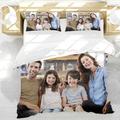 100% Natural Cotton Custom Duvet Cover Set Personalized Bedding Set Photo Comforter Custom Gifts for Family