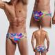 Men's 1pcs Swim Briefs Swimwear Basic 85% Polyester 15% Spandex Dropped Blue red Pink