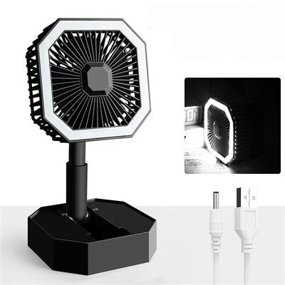 WAZA Foldable USB Mini Fan – Adjustable Height and Angle, LED Light, Personal Rechargeable Fan for Travel and Office