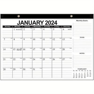 2024 Desk Calendar - 2024-2025 Wall-mounted Desk Calendar 18-month Calendar, Desk Calendar 2024, Jan 2024 - June 2025, 17 X 12