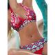 Women's Bikinis 2 Piece Sets Swimsuit Backless Halter Sexy Boho Floral Print Summer Beach Wear Bathing Suits