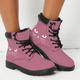 Women's Boots Print Shoes Combat Boots Animal Print Daily Cat Booties Ankle Boots Winter Flat Heel Round Toe Closed Toe Fashion Casual Faux Leather Lace-up Black Pink Blue