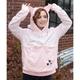 Women's Big Kangaroo Pouch Hoodies,Cute Cat Ear Carriers Pullover,Pet Cat Dog Holder Cuddle Sweatshirt Deep Blue