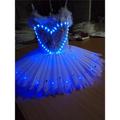 Ballet Dancer Black Swan LED Layered Dress Tutu Bubble Skirt Under Skirt Crinoline Women's Girls' Kid's Costume Vintage Cosplay Party Short Length Tulle Cotton World Book Day Costumes