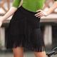 Latin Dance Activewear Skirts Printing Tassel Pure Color Women's Performance Training High Spandex