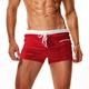 Men's Board Shorts Swim Shorts Swim Trunks Drawstring with Mesh lining Mesh Lining Solid Color Breathable Quick Dry Short Beach Swimming Pool Bathing Sports Fashion Black Red Micro-elastic