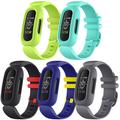 5 PCS Bands Compatible with Fitbit Ace 3 for Kids Soft TPE Adjustable Waterproof Sports Bracelet Strap for Fitbit Ace 3 Girls Boys