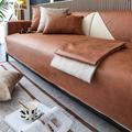 Sofa Mat Cover Couch Slipcover Sofa Seat Pad Sectional Cover for Armchair Loveseat 4 or 3 seater L shape Faux Leather for Kids,Pet,Cats(Not Sold By A Set)