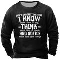 Men's Sweatshirt Pullover Black Navy Blue Crew Neck Letter Graphic Prints Print Daily Sports Holiday 3D Print Streetwear Designer Basic Spring Fall Clothing Apparel Hoodies Sweatshirts Long Sleeve