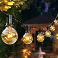 10ft 10LED/25ft 25LED/30ft 30LED/50ft 50LED G40 Outdoor String Lights Hanging Globe Patio Lights with Clear Bulbs Connectable Backyard Lights for Indoor Outdoor Decor Hanging Sockets E12 Base