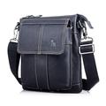 Men's Crossbody Bag Messenger Bag Nappa Leather Daily Zipper Solid Color Black Brown