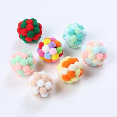 Cat Interactive Toy Cat Toy Balls Mouse Cage Toys Plush Artificial Colorful Cat Teaser Toy Pet Supplies Interactive Plush Toy