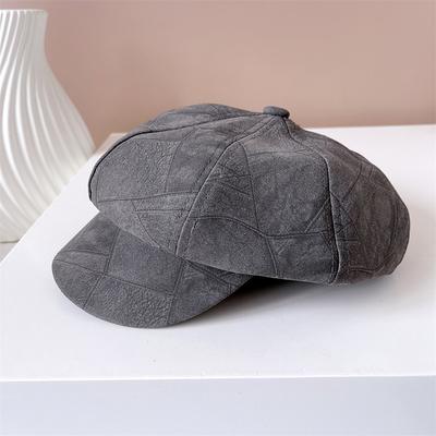 Women Simplicity Fashion Solid Color Outdoor Beret Caps Girls Autumn Winer Hats Octagonal Newsboy Hat