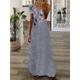 Women's Long Dress Maxi Dress Casual Dress Summer Dress Print Dress Floral Fashion Streetwear Outdoor Daily Date Print Short Sleeve V Neck Dress Regular Fit Blue Dark Green Green Summer Spring S M L