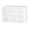 1pc Mini Plastic Parts Storage Drawer 9 Drawers Storage Organizer Small Desktop Drawer Cabinet For Makeup Office Craft Supplies Desk Storage Organization