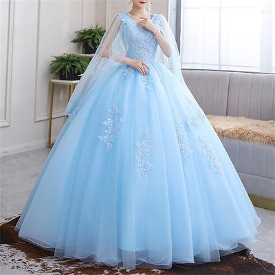 Ball Gown Quinceanera Dresses Princess Dress Red Green Dress Sweet 16 Floor Length Short Sleeve V Neck Tulle with Appliques 2024