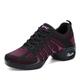 Women's Dance Sneakers Training Performance HipHop Sneaker Thick Heel Lace-up Adults' White Black Fuchsia