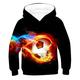 Kids Boys World Cup Hoodie Pullover Football Long Sleeve Pocket Children Top Casual Hoodie Sports Daily Blue Winter 3-12 Years