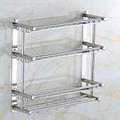 Shower Caddy Floating Shelves With Towel Bar 1-3 Layers Premium SUS 304 Contemporary Stainless Steel 1pc Wall Mounted