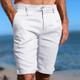 Men's Shorts Linen Shorts Summer Shorts Beach Shorts Plain Breathable Soft Short Casual Daily Holiday Linen Cotton Blend Fashion Streetwear Black Beige Inelastic