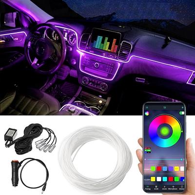 Car LED Strip Lights Interior Ambient Lights Integrated Car Atmosphere Lamp Kit with Wireless Bluetooth App Sound Control Flexible RGB Neon Led Strips
