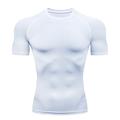 Men's T shirt Tee Gym Shirt Compression Shirt Fitness Shirt Men Tops Crew Neck Short Sleeve Sports Outdoor Vacation Going out Casual Daily Quick dry Sweat wicking Breathable Soft Plain Black White