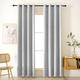 Blackout Curtains for Bedroom Kids Room Thermal Insulated Silver Twinkle Star Curtains for Boys Girls Antique Grommet Top Window Treatment 1 Panel Drapes for Nursery, Soft Thick