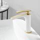 Bathroom Waterfall Sink Faucet, Basin Mixer Taps Tall Short Brass, Deck Mounted Single Handle One Hole Tap with Hot and Cold Hose Vessel Water Tap Washroom