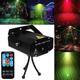 Portable Remote Control LED Stage Light DJ Disco Light Projector Laser Lights Sound Activated Flash For Christmas Party Wedding LED Galaxy Projector Night Light Christmas Gift