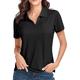 Polo T shirt Tee Women's Black White Pink Solid Color Basic Daily Daily Shirt Collar Regular Fit S