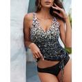 Modern Gold Padded V Wire Tankini Set