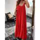 Women's Casual Dress Summer Dress Slip Dress Long Dress Maxi Dress Backless Pocket Date Streetwear Maxi Strap Sleeveless Black Red Blue Color